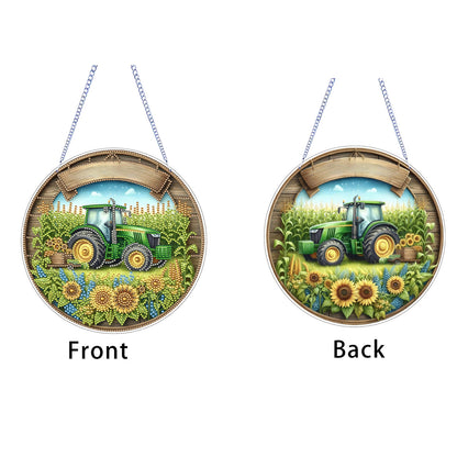 Manor Car 2D Flat DIY Acrylic Diamond Art Pendant Craft Kit for Home Wall Decor