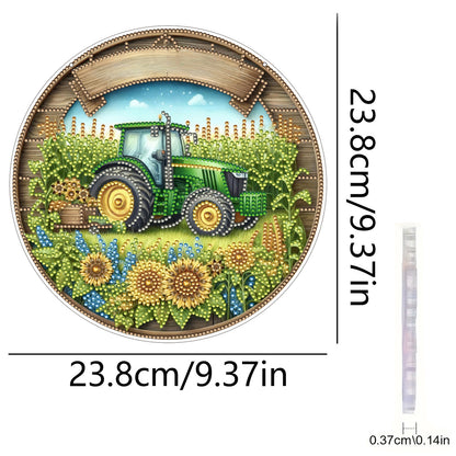 Manor Car 2D Flat DIY Acrylic Diamond Art Pendant Craft Kit for Home Wall Decor