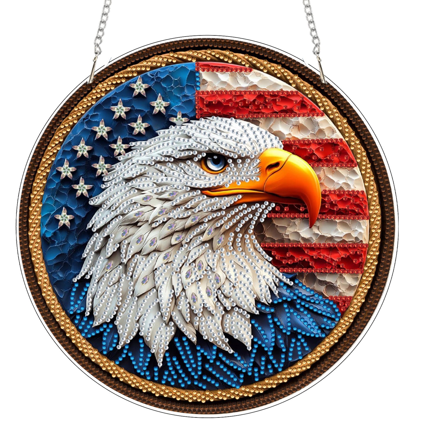 Eagle 2D Flat DIY Acrylic Diamond Art Pendant Craft Kit for Home Wall Decoration