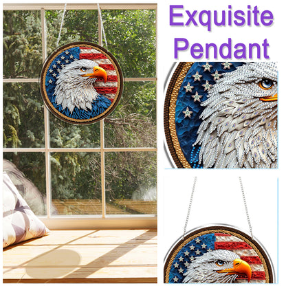 Eagle 2D Flat DIY Acrylic Diamond Art Pendant Craft Kit for Home Wall Decoration
