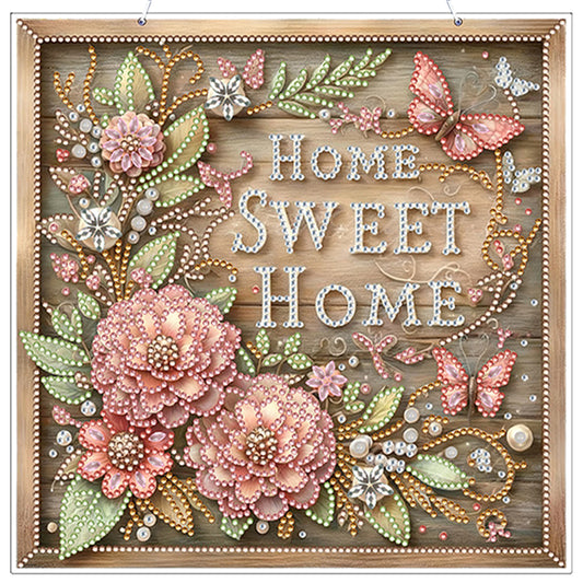 Sweet Home 2D Flat DIY Diamond Art Pendant for Adults Gift Home Window Decor