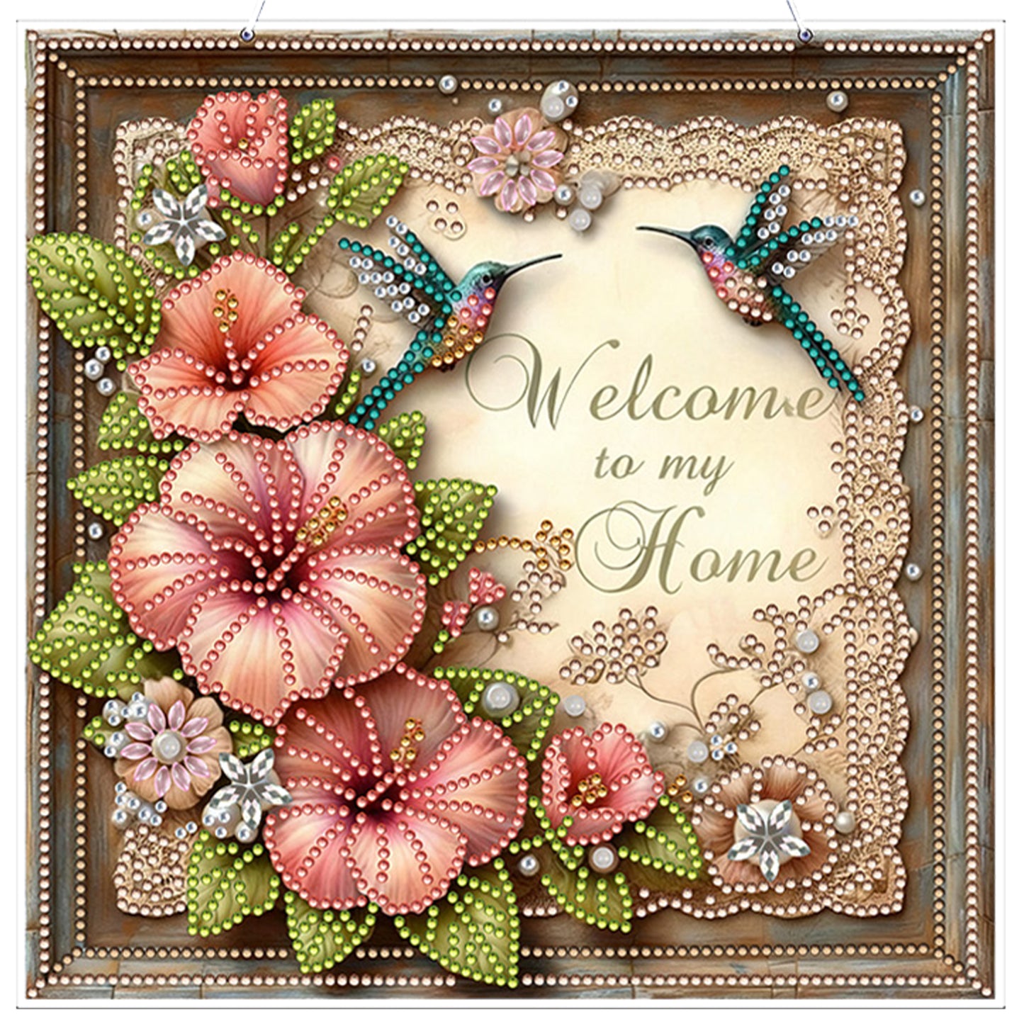 Hummingbird 2D Flat DIY Diamond Art Pendant for Adults Gift Home Window Decor