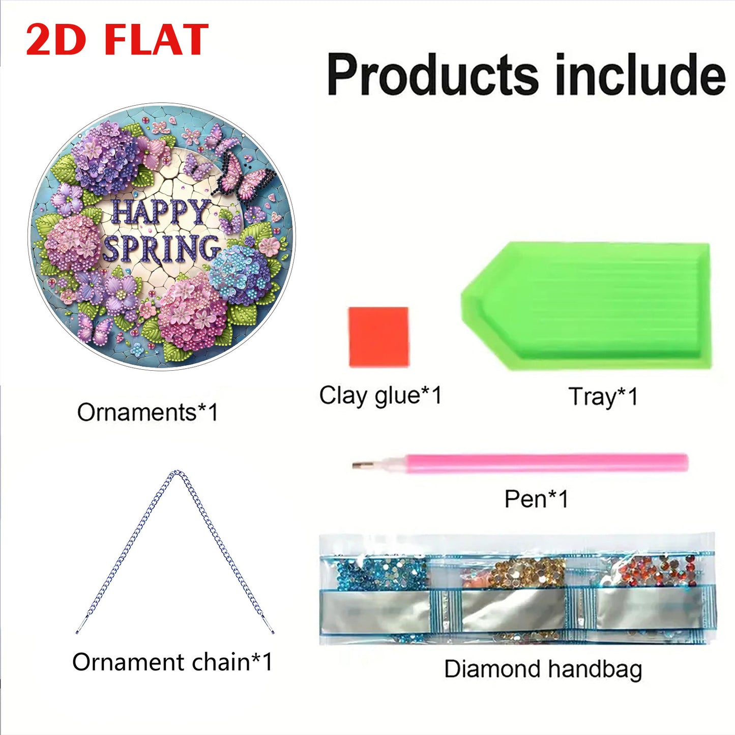 Butterfly 2D Flat DIY Diamond Art Pendant for Adults Gift Home Window Decor