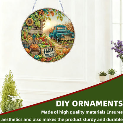 Car 2D Flat DIY Acrylic Diamond Art Pendant for Adults Gift Home Window Decor