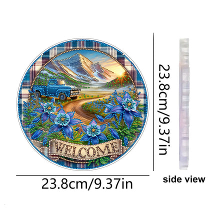 Mountain 2D Flat DIY Diamond Art Pendant for Adults Gift Home Window Wall Decor