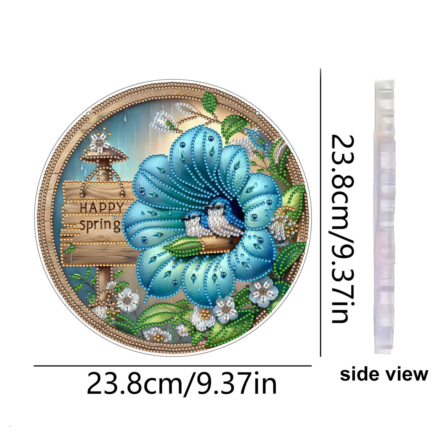 Bird 2D Flat DIY Acrylic Diamond Art Pendant for Adults Gift Home Window Decor