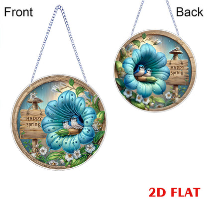 Bird 2D Flat DIY Acrylic Diamond Art Pendant for Adults Gift Home Window Decor