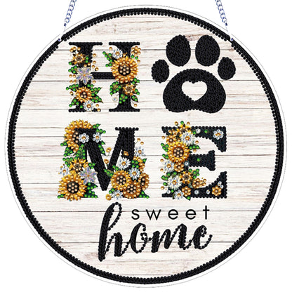 Home 2D Flat DIY Acrylic Diamond Art Pendant for Adults Gift Home Window Decor