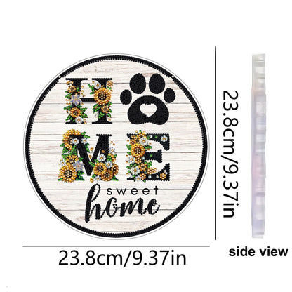 Home 2D Flat DIY Acrylic Diamond Art Pendant for Adults Gift Home Window Decor