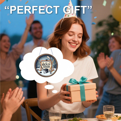 Hockey 2D Flat DIY Acrylic Diamond Art Pendant for Adults Gift Home Window Decor