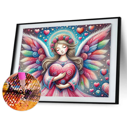 Angel Wings Girl - Full Round Drill Diamond Painting 40*30CM
