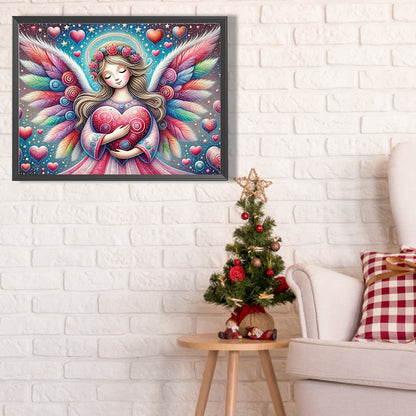 Angel Wings Girl - Full Round Drill Diamond Painting 40*30CM
