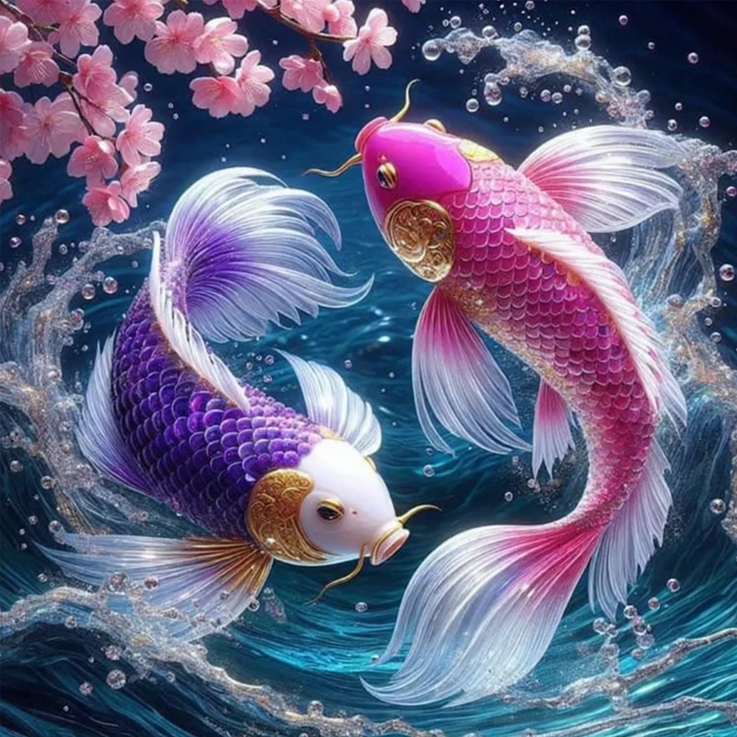 Pisces - Full Round Drill Diamond Painting 40*40CM