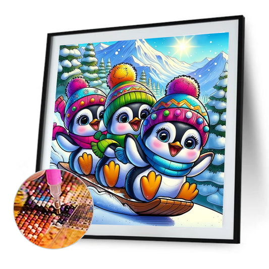 Penguins - Full Round Drill Diamond Painting 40*40CM