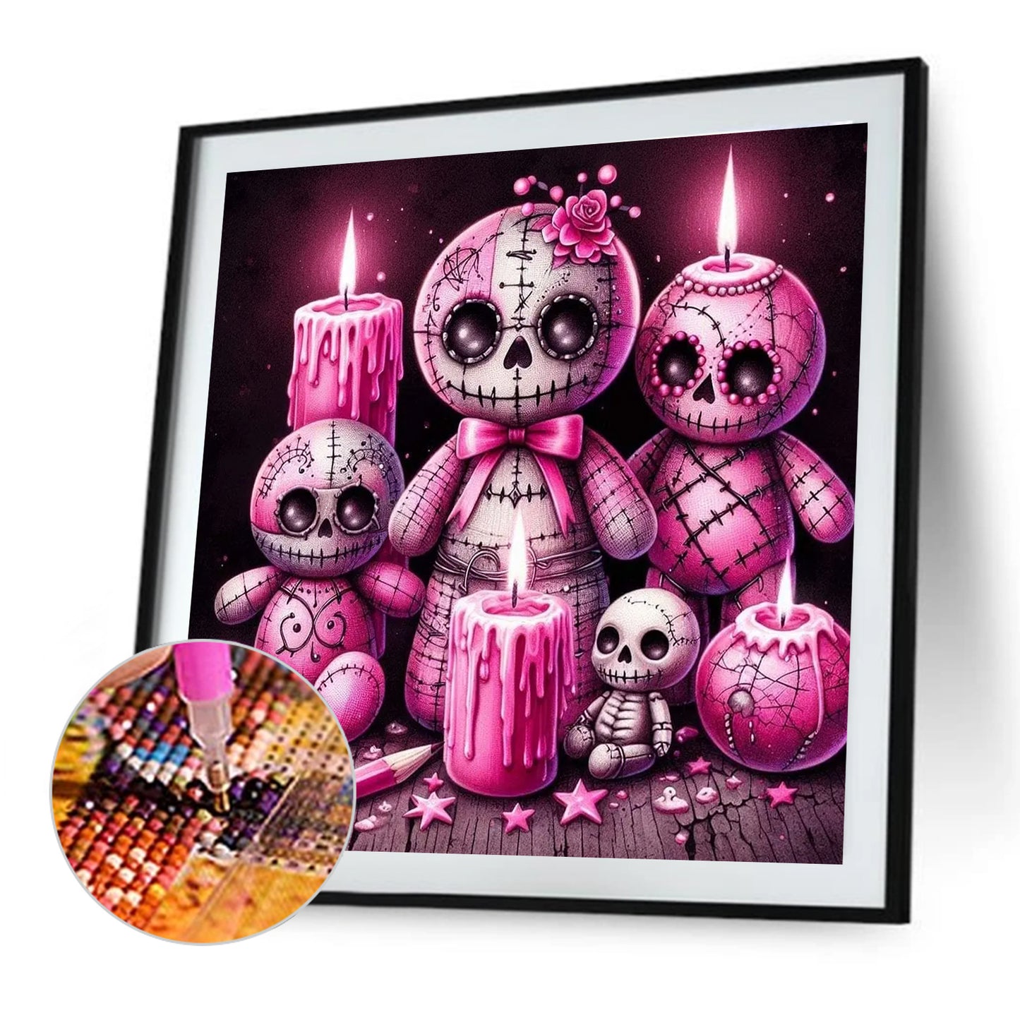 Skull Doll Candle - Full Round Drill Diamond Painting 40*40CM