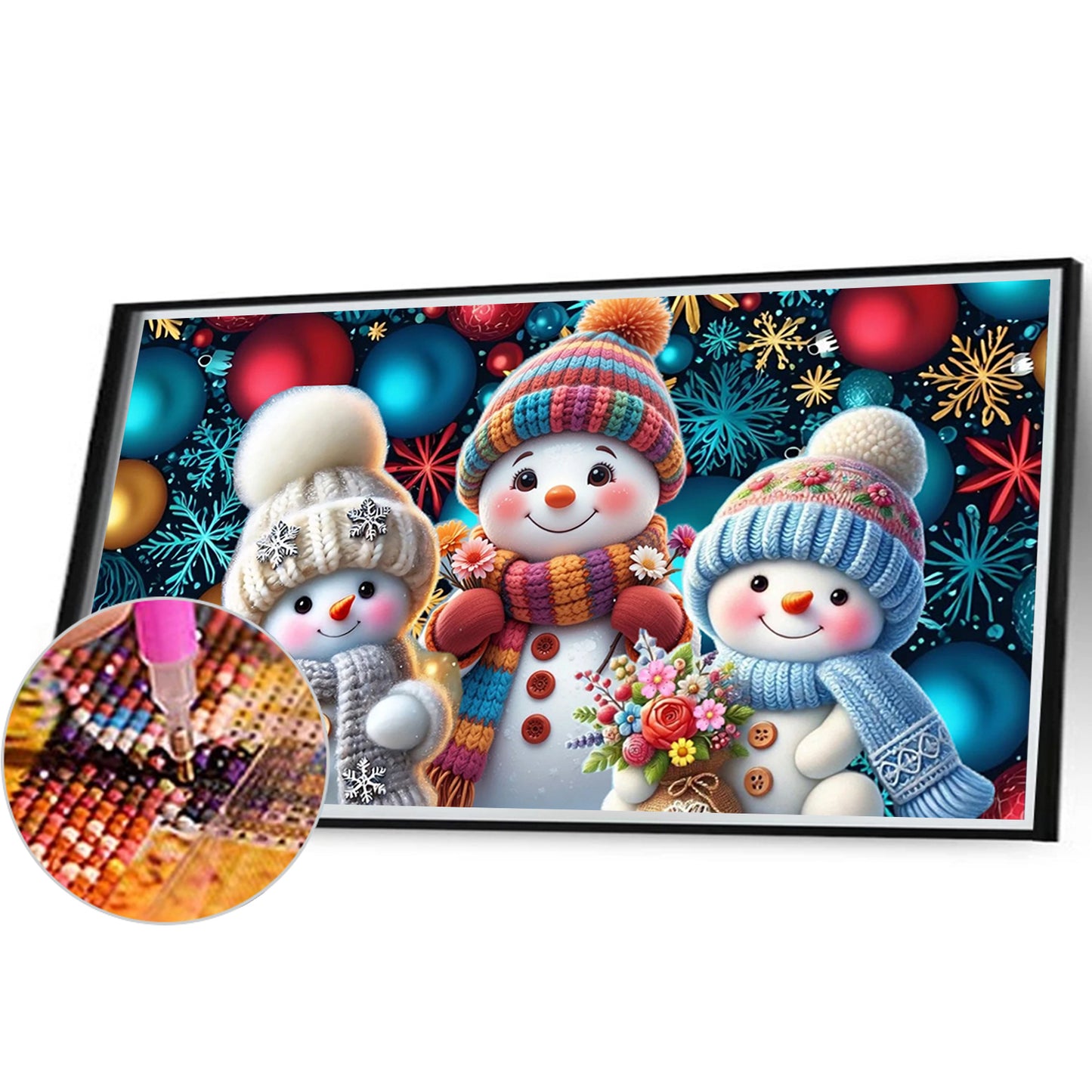 Snowman - Full Round Drill Diamond Painting 50*30CM