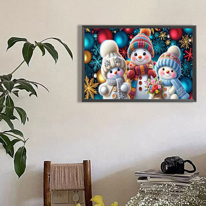 Snowman - Full Round Drill Diamond Painting 50*30CM