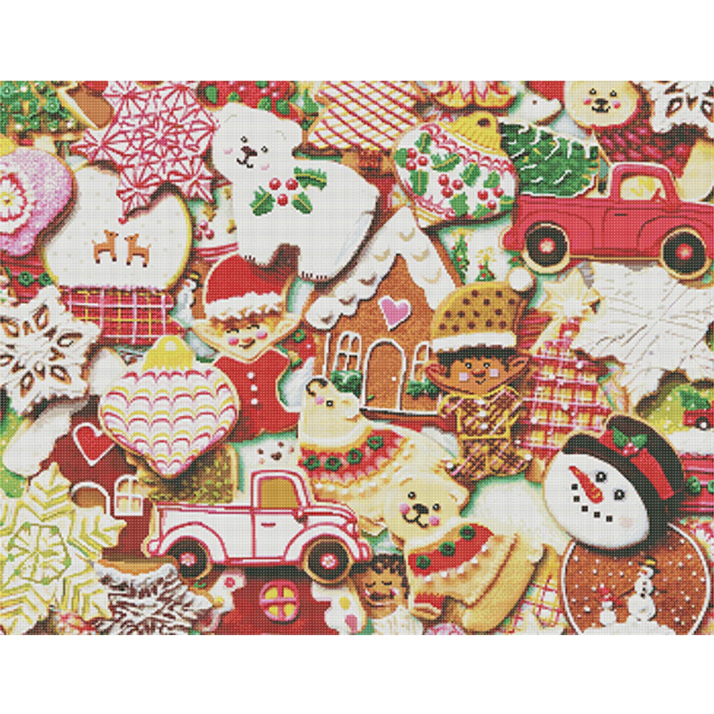 Christmas Cookies - 14CT Stamped Cross Stitch 75*61CM(Fairy Brand)