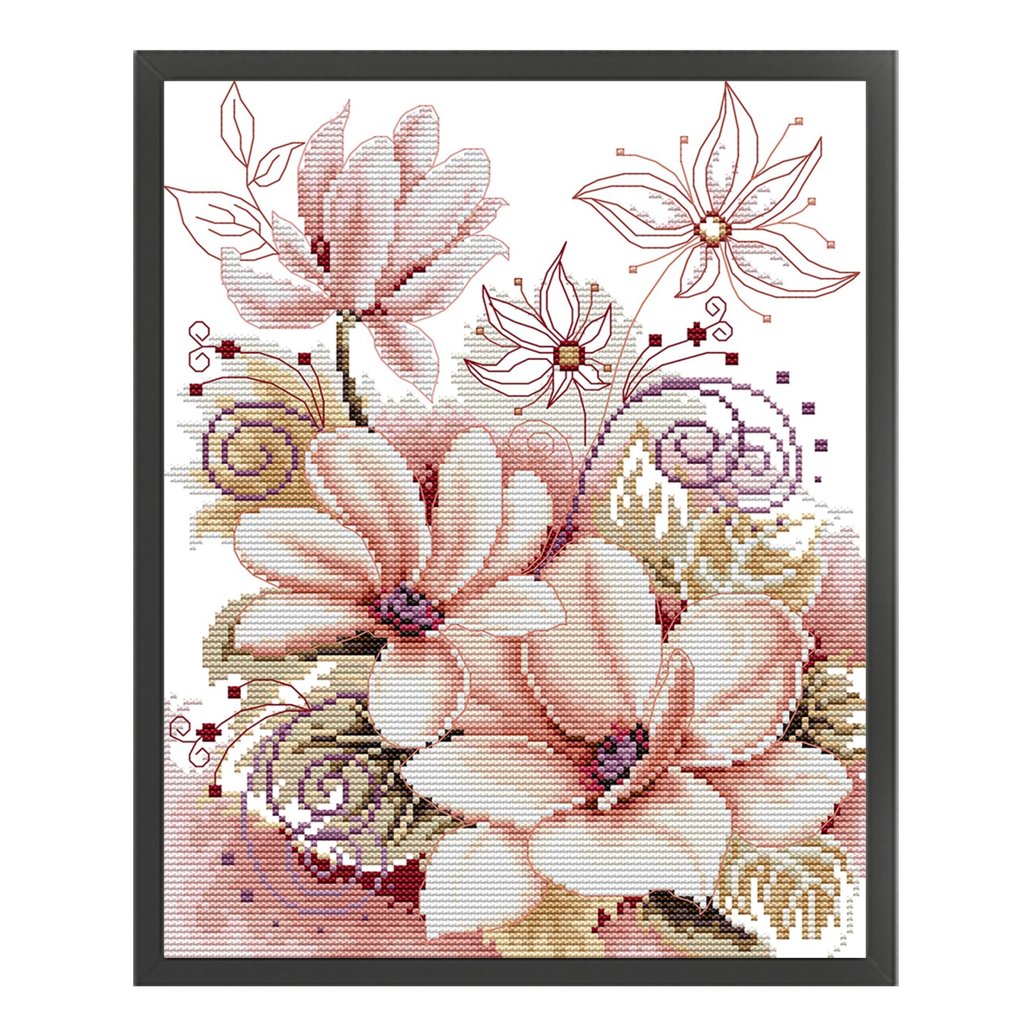 Magnolia - 14CT Stamped Cross Stitch 27*33CM(Joy Sunday)