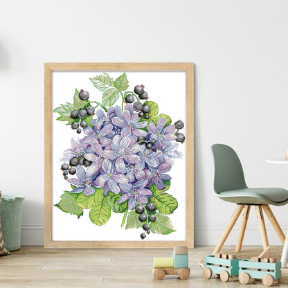 Gooseberry Bouquet - 14CT Stamped Cross Stitch 31*38CM(Joy Sunday)