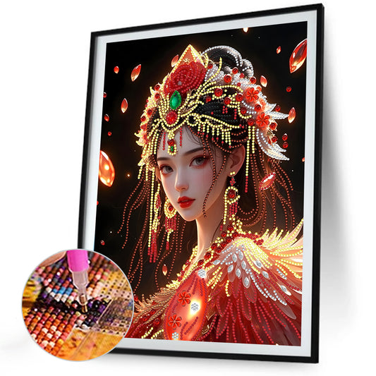 Beautiful Girl - Special Shaped Drill Diamond Painting 30*40CM