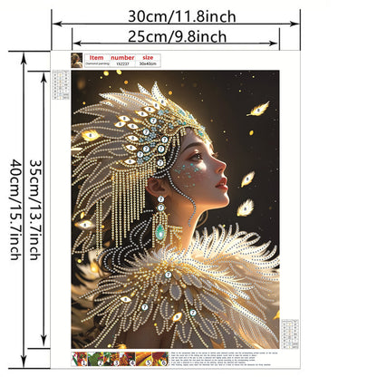 Beautiful Girl - Special Shaped Drill Diamond Painting 30*40CM