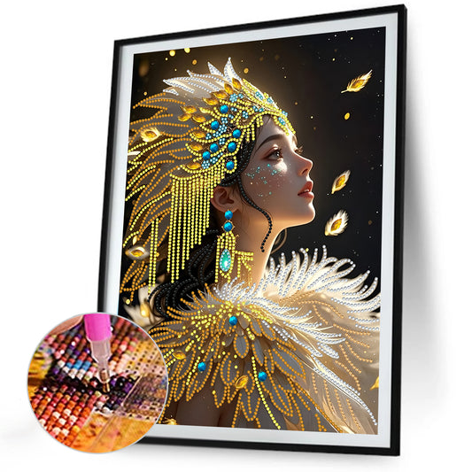 Beautiful Girl - Special Shaped Drill Diamond Painting 30*40CM