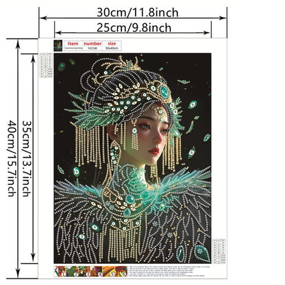Beautiful Girl - Special Shaped Drill Diamond Painting 30*40CM