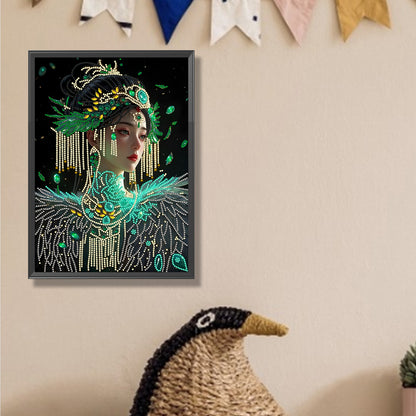 Beautiful Girl - Special Shaped Drill Diamond Painting 30*40CM