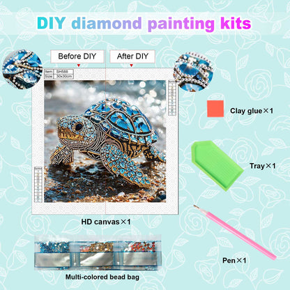 Sea Turtle - Special Shaped Drill Diamond Painting 30*30CM