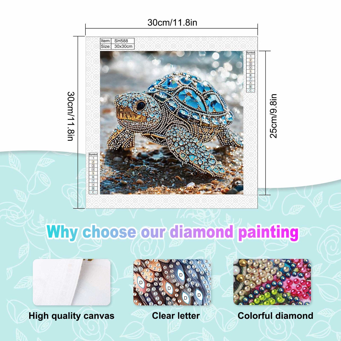 Sea Turtle - Special Shaped Drill Diamond Painting 30*30CM
