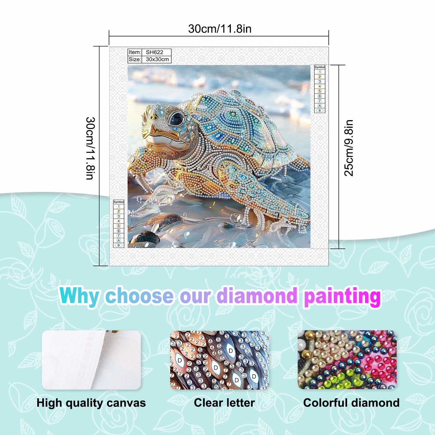 Sea Turtle - Special Shaped Drill Diamond Painting 30*30CM