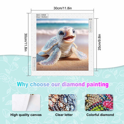 Sea Turtle - Special Shaped Drill Diamond Painting 30*30CM
