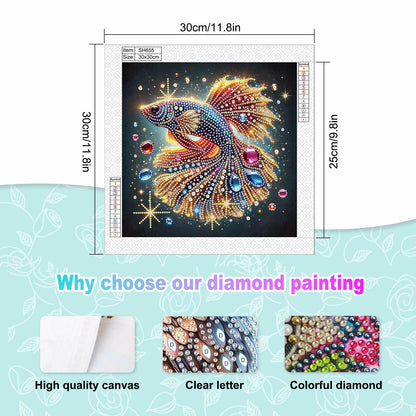Butterfly Koi - Special Shaped Drill Diamond Painting 30*30CM