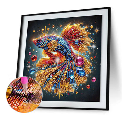 Butterfly Koi - Special Shaped Drill Diamond Painting 30*30CM