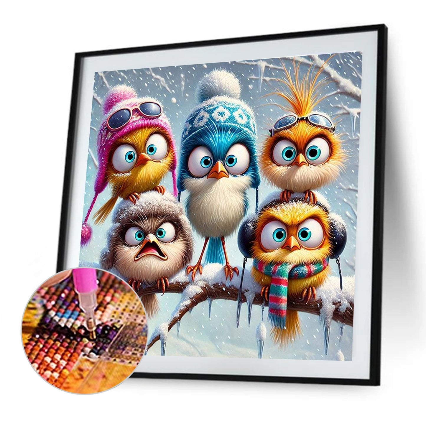 Bird - Full Round Drill Diamond Painting 50*50CM