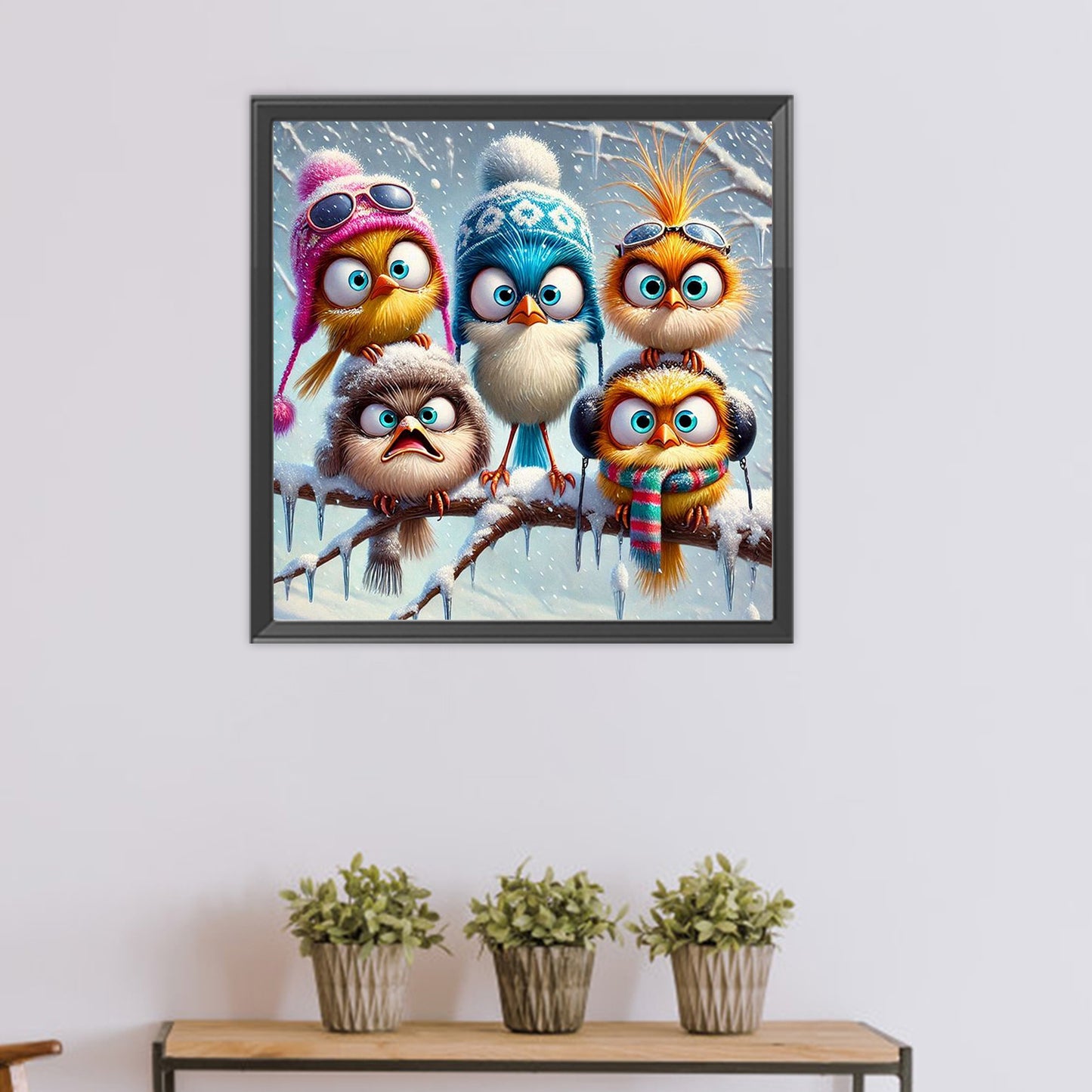 Bird - Full Round Drill Diamond Painting 50*50CM