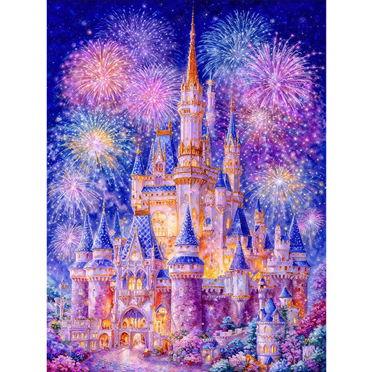 Blooming Fireworks - 9CT Stamped Cross Stitch 110*80CM(Jun He Brand)