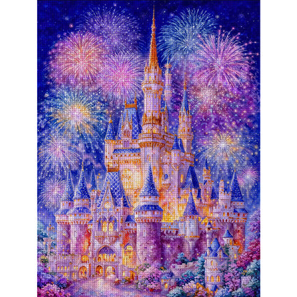 Blooming Fireworks - 9CT Stamped Cross Stitch 110*80CM(Jun He Brand)