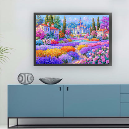 Rose Field - 9CT Stamped Cross Stitch 100*70CM(Jun He Brand)