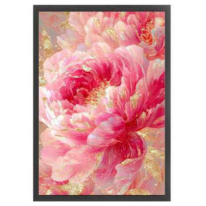 Golden Peony - 9CT Stamped Cross Stitch 60*85CM(Jun He Brand)