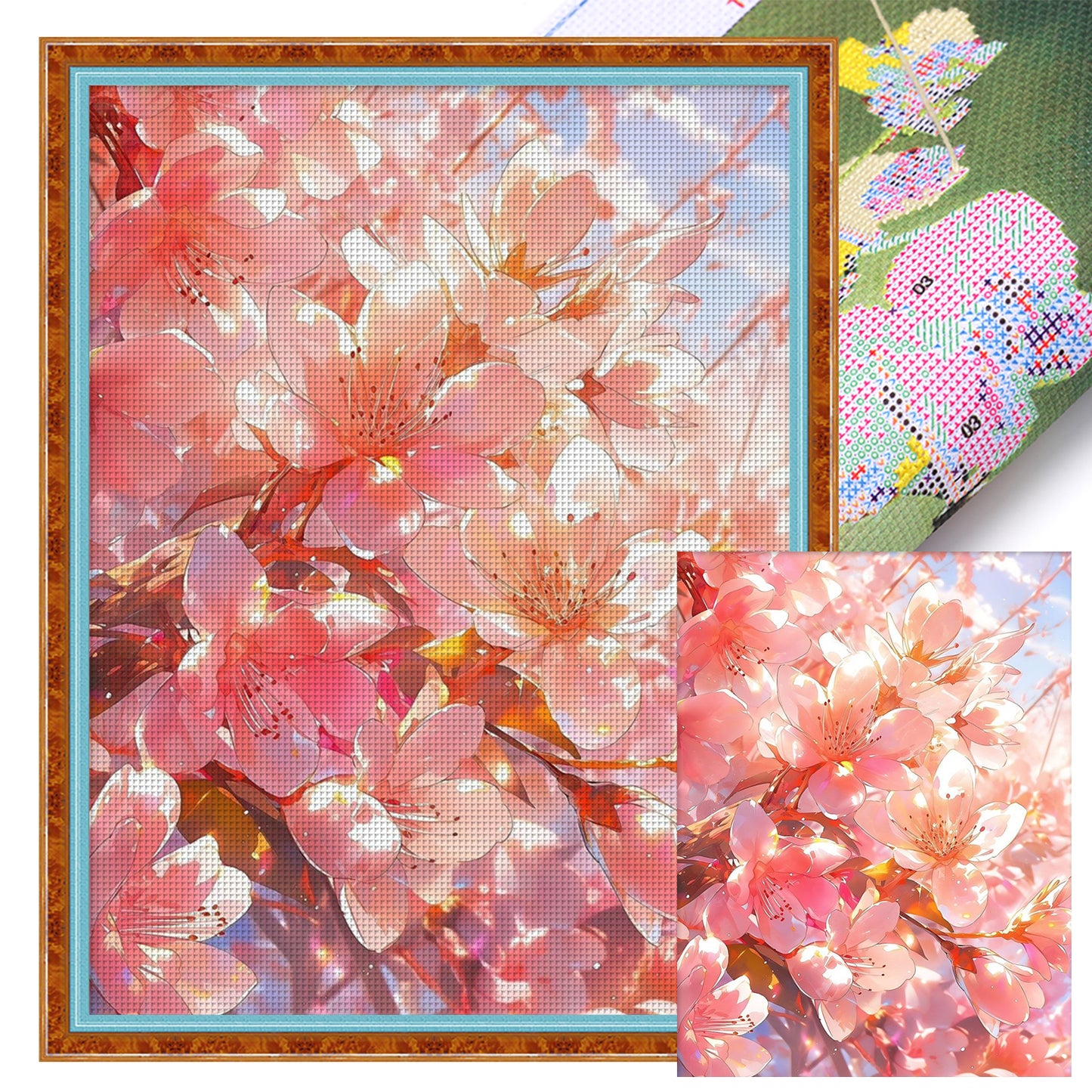 Peach Blossom - 9CT Stamped Cross Stitch 65*85CM(Jun He Brand)