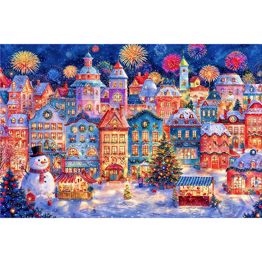 First Snow - 9CT Stamped Cross Stitch 130*95CM(Jun He Brand)
