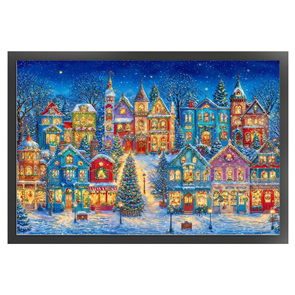 Christmas Starry Night - 9CT Stamped Cross Stitch 130*95CM(Jun He Brand)