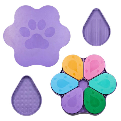 6PCS Diamond Art Trays Cat Paw Diamond Painting Organizer for DIY (Multicolor)