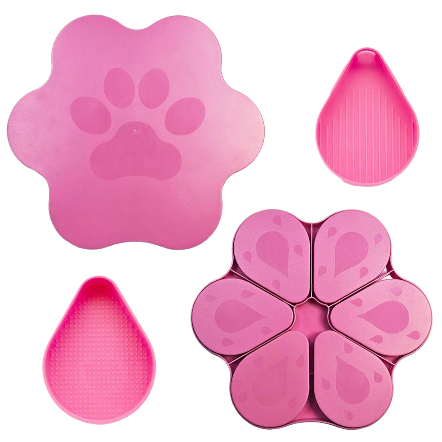 6PCS Diamond Art Trays Cat Paw Diamond Painting Organizer for DIY Crafts (Pink)
