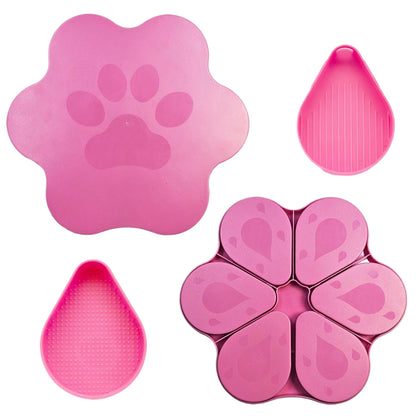 6PCS Diamond Art Trays Cat Paw Diamond Painting Organizer for DIY Crafts (Pink)