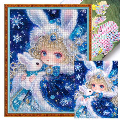 Rabbit Elf - 9CT Stamped Cross Stitch 70*90CM(Jun He Brand)