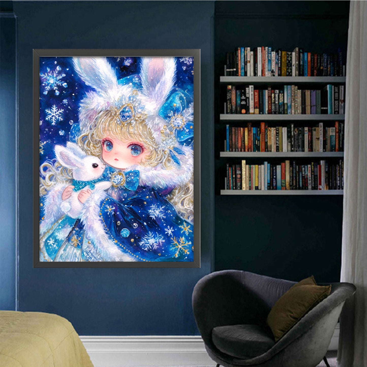 Rabbit Elf - 9CT Stamped Cross Stitch 70*90CM(Jun He Brand)