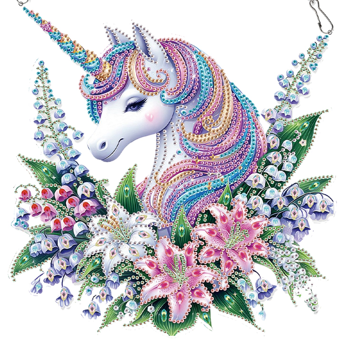 Unicorn 2D Flat DIY Acrylic Diamond Painting Pendant Kits Home Wall Window Decor